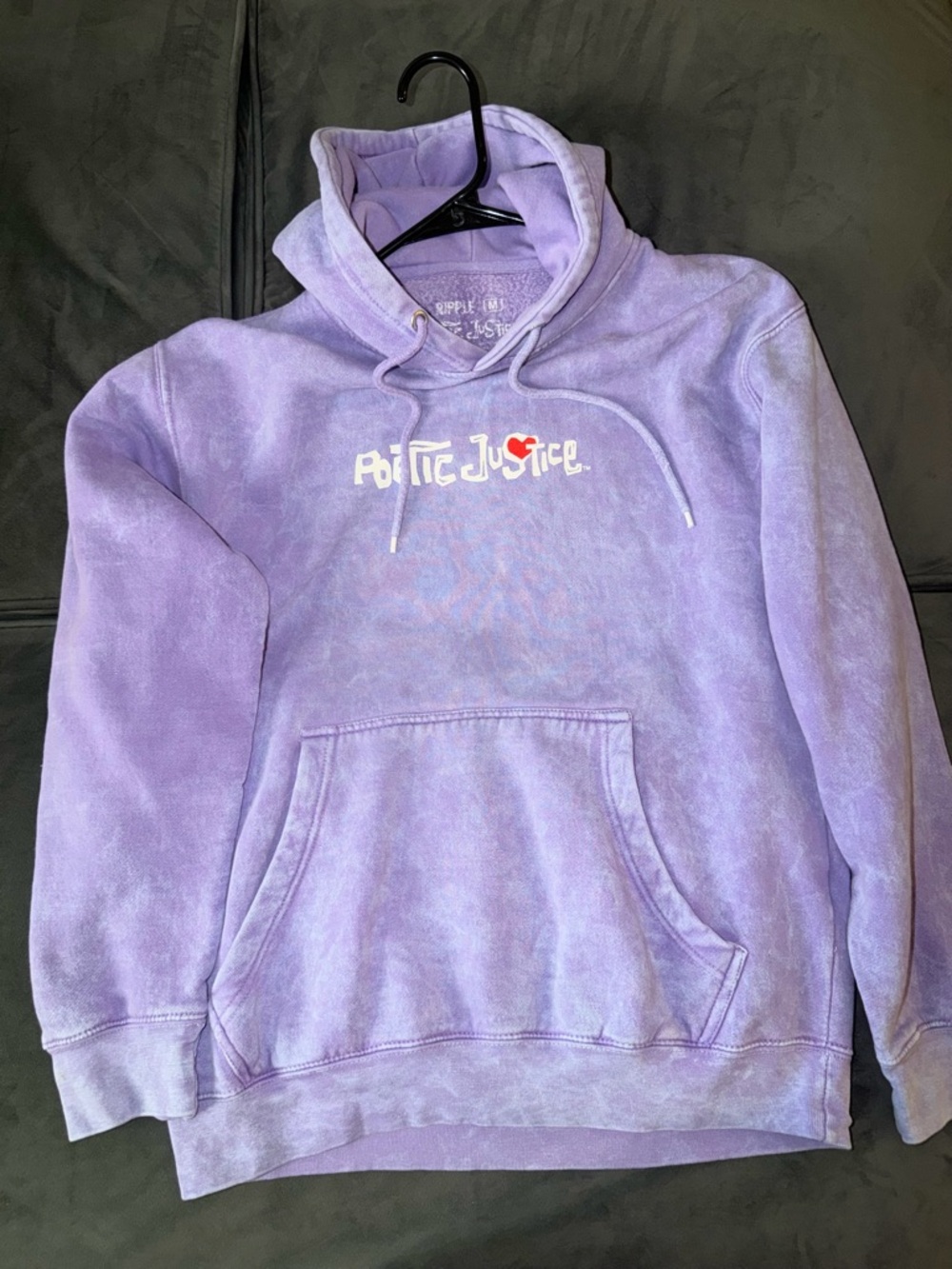 Lavender Purple PoeticJustice Tupac and Janet Jackson Hoodie Men’s Size Med